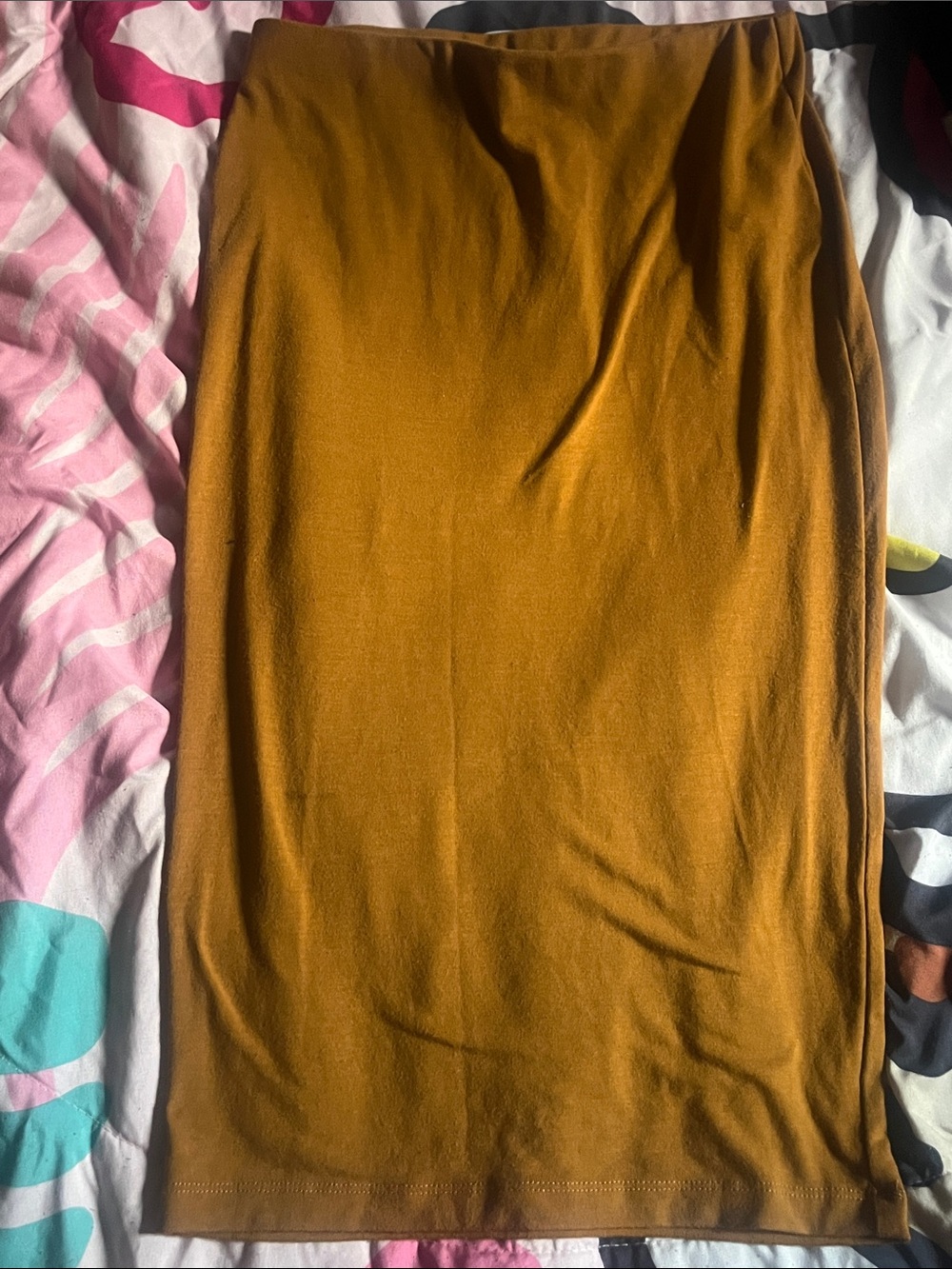 Forever 21 Golden Mustard Pencil Skirt
